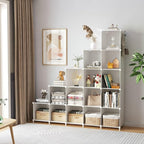 AWTATOS Cube Storage Organizer, 16 Cube Closet Organizer, Stackable Storage Cube Shelves, DIY Portable Closet Clothes Organiz