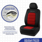 Skechers Memory Foam Seat Covers,Thick Cool Touch Fabric Seat Covers,Front Seat Covers Airbag Compatible,Automotive Comfort P