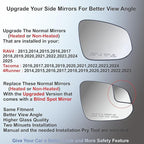 EAP Pair of Passenger & Driver Side Mirror Glasses Compatible with Toyota RAV4 2013-2025, 4runner 2014-2024, Tacoma 2016-2025, Heated with Spotter 879310R200 8793142D40 8793142D50 879310R210 TO1325174