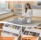 TasticTotes Drawer Organizer Clothes, 16 Pack Drawer Organizers and Underwear Organizer for Nursery, Dividers Clothes Organiz