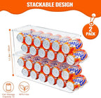 2 Pack Soda Can Organizer & 2 Pack Skinny Can Organizer for Refrigerator