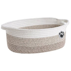 Dog Toy Basket Small Gift Basket for Baby, 12"x 8" x 5" inches Woven Storage Baskets for Dog Cat, Nursery Storage Baskets for