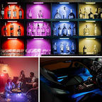 Under Cabinet Lighting Wireless with Remote, 48 LED Rechargeable Under Cabinet Lights, Kitchen Counter Lights Dimmable LED Closet Light RGB Bar for Shelf, Car, Hallway, 15 Color Changing, 6 Pack