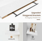 Vivelove 16 X 9 Floating Shelves,Wall Shelves with Invisible Brackets, 1.5” Thick Floating Shelves for Bathroom, Bedroom, Liv