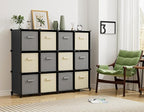Closet Organizers and Storage, 12 Cube Storage Organizer, Portable Closet Organization Clothes Shelves for Kids, Closet, Bedr
