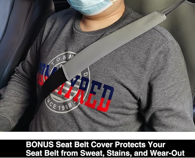 Waterproof Neoprene Car Seat Cover, Sweatproof Non-Slip Seat Protector, Universal Fit for Front Bucket or Rear Bench Seat of 