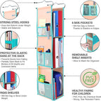 ABRA® 3 Shelf Hanging Locker Organizer for School, Gym, Work, Storage | Deep Shelves 6”x 9”| Eco-Friendly Fabric Healthy for 