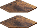 Fun Memories Corner Shelf Wall Mount, Floating Corner Shelves, Set of 2 Corner Wall Shelf Organizer, Rustic Wood Wall Storage