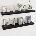 Dreamland 48 Inch Long Floating Shelves in Black,9.3 Inch Deep Floating Shelf for Wall,Large Display & Storage Shelf, Wall Sh