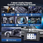 MUCAR CS6 OBD2 Scanner Diagnostic Tool, Engine Transmission BCM Car Scanner, ABS Code Reader, SRS TPMS Scan Tool, 7 Reset