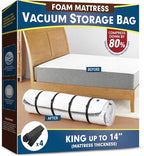 Vacuum Mattress Bag for Memory Foam and Latex - Sealed for Easy Movement, Transport and Storage (King/California King)