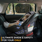 EcoNour Car Window Shades for Baby (4 Pack) | Protects Baby from Window Sun & Heat | Sun Shade Side Windows for Kids | Automotive Sun Protection from UV | Child Safety Accessories | Medium - 20"x12"