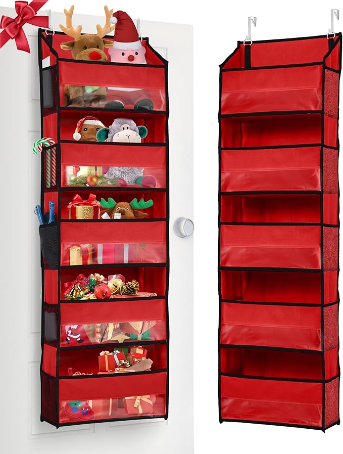 ULG 1 Pack Over The Door Organizer – 5 Shelf Door Organizer Hanging & 10 Side Pockets, Reinforced 44LB Capacity Hanging Organ