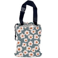 Groovy Flowers Car Garbage Bag,Daisy Waterproof Small Car Trash Bag Hanging Back of Seat,Drawstring Hanging Car Trash Bag with Adjustable Buckle for Car Accessories