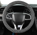 Auto Newer Breathable Steering Wheel Cover Suitable For Four Seasons，Anti-Slip Design，Odorless，Easy Carry Unviersal Fit for Truck SUV Sedans Vans,Interior Accessories Standard Size[14" 1/2-15"]（Black）