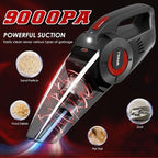 Whall Handheld Cordless Car Vacuums, Wet and Dry Use 9000Pa Strong Suction Vacuums, Rechargeable Portable Vacuum Cleaner with