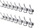 Dseap Coat Rack Wall Mount - 29.5” Long 8-Tri-Hooks Heavy Duty Coat Hanger Rail Wall Hooks for Hanging Coats Hats Clothing Cl