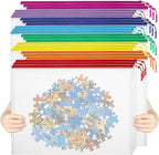 24pcs Mesh Zipper Pouch File Bags Puzzle Storage Bags, A3 17x12 Inches Large Reusable Zipper Pouches for Organizing Classroom