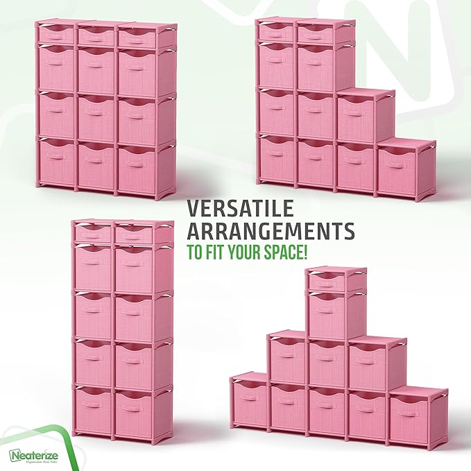 Cube Storage Organizer with Storage Bins Included - The Perfect Closet Organizers and Storage Solution. Includes 12 Storage C