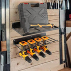 UU-Major Power Tool Organizer with Charging Station,Drill Holder Wall Mount,Garage Storage Shelves for Organization and Stora