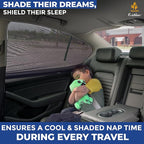 EcoNour Car Side Window Sun Shade (Pack of 2) | Stretchable & Breathable Car Window Screens for Complete Sun & Privacy Protection | Fits Most Truck, SUV and Minivan (XL 46" x 26")