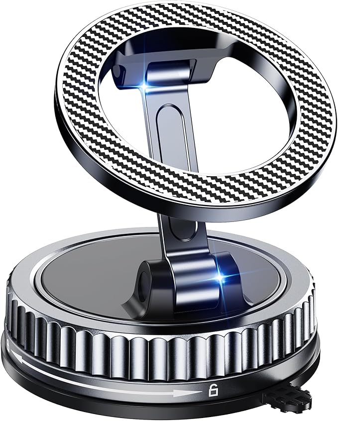 Car Phone Holder for Magsafe [2026 89+LBS Suction & 3700gf Magnetic] 360° Adjustable Cell Phone Mount, Phone Holders for Your Car Accessories Kit for iPhone 17-12 Series