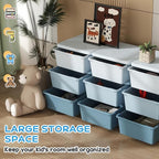 Qaba 3 Tier Kids Storage Unit, Toy Organizers and Storage with 9 Drawer Chest for Kids Bedroom Nursery Kindergarten Living Ro