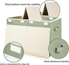 popoly Large Toy Box Chest with Lid, Collapsible Sturdy Toy Bin Storage Organizer Boxes Baskets for Kids, Boys, Girls, Nurser