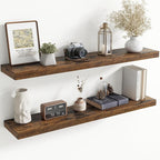 48 Inch Floating Shelves for Wall, 8 Inch Deep Floating Shelf for Storage & Display, Wall Mounted Shelf with Invisible Bracke