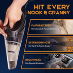 THISWORX Car Vacuum Cleaner - Portable, High Power, Handheld Vacuums w/ 3 Attachments, 16 Ft Cord & Bag - 12v, Auto Accessori