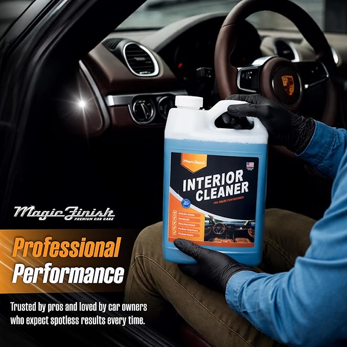 Magic Finish Interior Cleaning Spray (1 Gallon) – All-in-One Car Cleaner Spray for Seats, Dashboards & Consoles – Fast-Acting