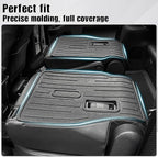 Kick Mats for 2024 2025 2026 Toyota Grand Highlander 7 Seats Captain Chair Car Mat Accessories, All Weather TPE Seatback Mat (Grand Highlander-2nd Row Kick Mats)