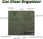 Tactical Visor Organizer, Car Visor Organizer, Sunvisor Organizers, Tactical Visors Cover Molle Webbing, Truck Accessories for Men, Car Sunshade Storage Pouch (Dark Green)