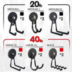 ULIBERMAGNET Heavy Duty Magnetic Garage Hooks Kit,12 Pack Strong Large Magnet Hook for Power Drill,Garden Tools,Hose,Pegboard