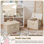GRANNY SAYS Closet Storage Bins, Decorative Storage Boxes with Lids, Clothes Organizing Bins, Lidded Baskets for Toys, Clothi