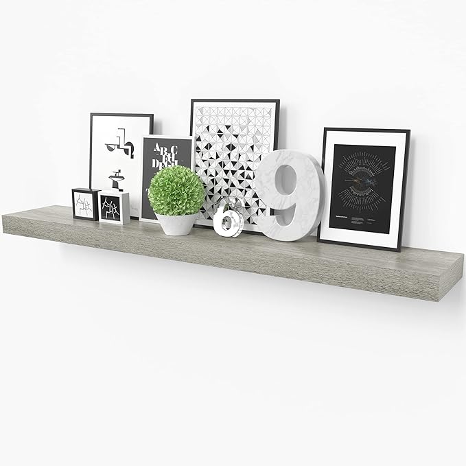 Ballucci Floating Shelf, 36" Wood Wall Shelf with Invisible Brackets for Bathroom, Living Room, Bedroom, Kitchen, Nursery, 6"