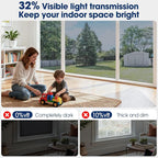Coavas One Way Privacy Window Film, Sun Blocking Reflective Window Film See Out Not in, Heat Control Window Tint for Home, Anti UV Static Cling for Windows Office Door (Silver, 35.4 x 78.7 inches)