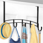 LYNK Professional® Home™ Over the Door Hooks - 5 Hook – Over the Door Coat Rack - Over the Door Hanger - Hanging Towels or Cl