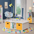 RiverRidge Folding Storage Bins with Handles Golden yellow Cube Storage Organizer for Closet, Bedroom & Playroom - Closet Org