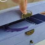 Women Jewelry Box Lockable 3 Layers Large Jewelry Organizer Storage Case for Earrings Necklaces Rings Bracelets,Green Display
