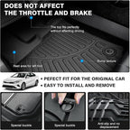 Powerty Floor Mats for 2019-2022 2023 2024 Kia Forte Accessories All Weather Floor Liner 3D TPE 1st & 2nd Row Floor Mat Heavy-Duty Floor Liners
