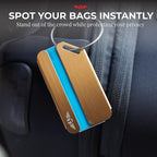 Heavy Duty Metal Luggage Tags for Suitcases| Indestructible Aluminum Travel Tag w/Steel Cable Loop & Smart Lost Bag Recovery,
