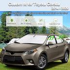 KMF 6pcs Sun Shades for Toyota Corolla 2014-2019 Accessories (Not for Corolla Cross), Full Car Window Covers Sunshade for Windshield Side Rear, UV Block and Privacy Blackout for Camping