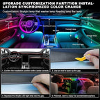 Dreamcolor Acrylic Interior Car LED Strip Light with Wireless APP, RGB 22 in 1 with 175 inches 612 LEDs Fiber Optic Strip Lights for Car, Dual Zone Symphony Neon Car Ambient Lighting