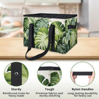 Reusable Grocery Bags Heavy Duty Shopping Bags Foldable Large Tote Bags with Long Handles & Hard Bottom