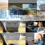 Car Visor Extender Sun Bblocker，Upgraded UV400 Car Sun Visor Extension with PC Lens and Side Sunshade,Filter UV，Safe Ddriving.Universal for SUV, Family Automotive, Gray
