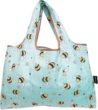allydrew Large Foldable Tote Nylon Reusable Grocery Bags, 5 Pack
