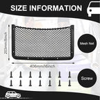 Frienda 4 Pcs Car Storage Net Bag, ABS Plastic Framed Mesh Net Holder, Phone & Cargo Organizer with Screws for Auto, Rv, Boat, Truck Pocket Storage (16 x 8 Inch)