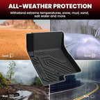 LASFIT Floor Mats & Trunk Mat for Jeep Compass 2007-2017 All Weather TPE Custom Fit Car Mats Floor Liners Cargo Liner Cargo Mat Black