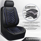 CAR PASS 3D Foam Faux Leather Car Seat Covers Front Seats,Waterproof Leather Front Seat Cover for Car,Universal Fit for SUV T